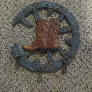 Brown Cowboy Boots Wall Decor